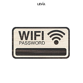 Bảng wifi LEVU TW01 trang trí bằng gỗ khắc laser décor vintage
