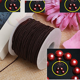 Dây Thun Co Giãn, Dây Lõi Thun Đàn Hồi Xỏ Chuỗi Hạt size 1mm cuộn 50m