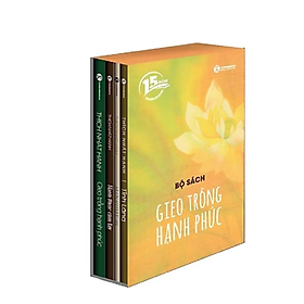 Hình ảnh Ấn Bản Kỉ Niệm 15 năm Thaihabooks - Boxset 04 cuốn của thầy Thích Nhất Hạnh  : Hạnh Phúc Cầm Tay + Gieo Trồng Hạnh Phúc + Tĩnh Lặng + Muốn An Được An 