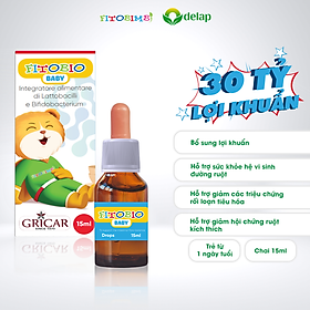 Men vi sinh Fitobio Baby -  bổ sung lợi khuẩn Probiotics giúp ổn định tiêu hóa, giảm táo bón, khó tiêu cho trẻ