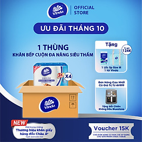 Khăn giấy bếp đa năng siêu thấm Vinda Deluxe (6 Cuộn)