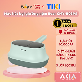 Máy hút bụi giường nệm Bear CMY-B03M1 - Lực hút 10.000Pa, diệt khuẩn bằng tia cực tím, 3 lớp màng lọc bụi - HÀNG CHÍNH HÃNG