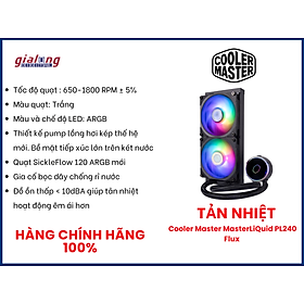 Mua Tản nhiệt  Cooler Master MasterLiQuid PL240 Flux - Hàng chính hãng