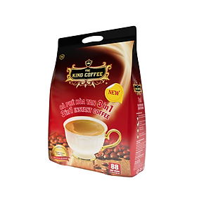 Cà Phê Hòa Tan 3IN1 KING COFFEE - Túi 88 gói x 16g - Từ hạt café Arabica và Robusta