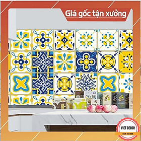 Decal Gạch Bông C 14 - Set 30 ô 20x20cm - Decal Dán tường, Dán bếp, Trang trí nhà cửa
