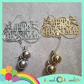 Mua Chữ Merry Christmas kèm quả châu treo trang trí Noel