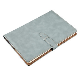 Sổ tay kẻ ngang bìa da khóa cài cao cấp 192 trang 15x22cm
