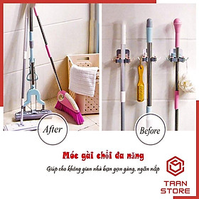 Mua Móc Dán Tường Treo Chổi Kẹp Giữ Cây Lau Nhà Treo Đồ Đa Năng Chịu Lực Siêu Dính