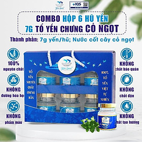 Hộp Yến Chưng Sẵn Yến Loan 6 Hũ 7g Chưng Cỏ Ngọt Không chất Bảo Quản Chăm