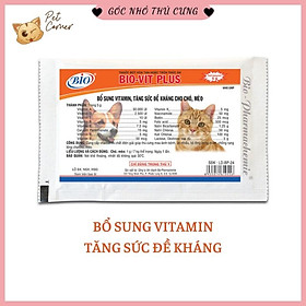 Vitamin dành cho chó mèo Bio-Vit Plus 5gr (Bổ sung Vitamin và tăng sức đề kháng cho thú cưng)