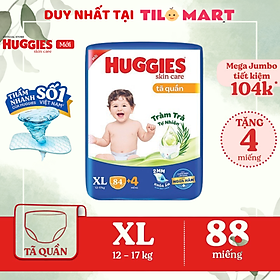 Tã quần Huggies Skincare Mega Jumbo M106/L96+8/XL84+4/XXL76+4
