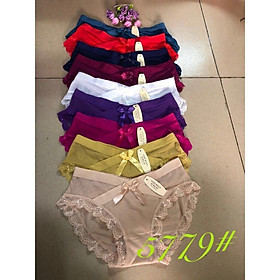 Quần Lót Nữ -Sét 5 Quần Voan Ren Đùi Lưng Chéo - Mã 5779