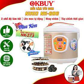 Máy Làm Tỏi Đen Nikio NK-686 (6L) - Nồi Ủ Tỏi Gia Đình, Dung Tích 6 Lít, Làm Tỏi Tự Động Theo Công Nghệ Nhật - Hàng Chính Hãng - Vàng Gold