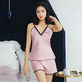 Sx532 bộ ngủ 2 dây lụa satin - đồ ngủ quyến rũ - MINHTRANG