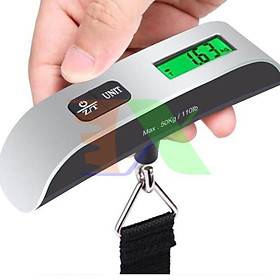 Mua Cân điện tử mini cầm tay MAX 50kg đi chợ hành lý cao cấp thế hệ mới TẶNG kèm pin – Cân treo điện tử mini