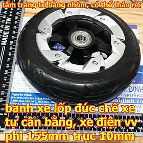 Mua bánh xe lốp đúc chế xe tự cân bằng  xe điện vv phi 155mm trục 10mm kde6375