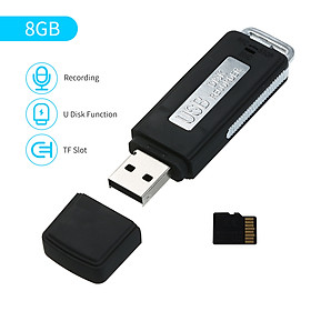 Mini USB Voice Recorder Digital Sound Audio Recorder Dictaphone 8GB USB Flash Drive Recording Device Rechargeable