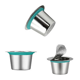 3Pcs Stainless Steel Refillable Reusable Coffee Capsules  Filter K-cup