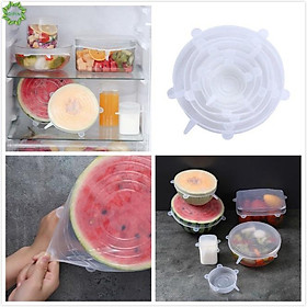 Mua Combo 6 nắp silicone bọc tô chén thực phẩm siếu chắc tiện lợi