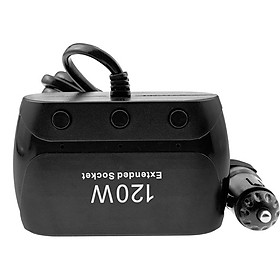 Bộ Chia Cổng Tẩu Trên Xe Ô tô D.E.L Cao Cấp Model T1519 Chia 3 Cổng Tẩu Đa Năng Hàng Nhập Khẩu