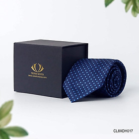 Cà vạt lụa tổng hợp màu xanh bản lớn - Thomas Nguyen