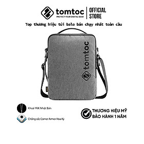 TÚI ĐEO CHÉO TOMTOC (USA) URBAN SHOULDER BAGS FOR ULTRABOOK 13″ GRAY