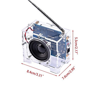 DIY Bluetooth Loa FM Radio Kit Đào tạo Hàn điện điện tử Bộ phận sản xuất để giảng dạy các bộ phận lắp ráp Color: Radio with power
