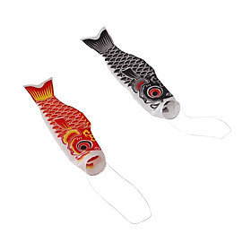 2Pcs Koi Nobori Windsock   Fish Kite Japanese Carp Flag Decoration 100cm