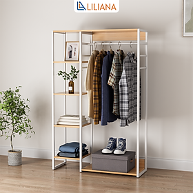 Mua Tủ treo quần áo kèm kệ để đồ thanh sắt tiện lợi GM08