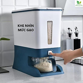 thùng đựng gạo - chữ nhật 12kg xanh