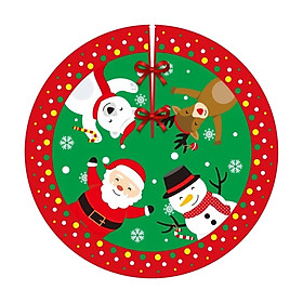 Christmas Tree Skirt 90cm Christmas Decoration for Home Decor Festival Party