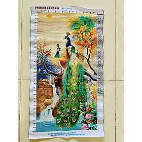 Mua Tranh thêu thành phẩm  Đôi công phu thê  mua về đóng khung là có thể treo