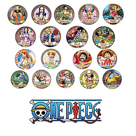 Combo 18 huy hiệu cài áo ONE PIECE - ĐẢO HẢI TẶC anime ver SINH NHẬT BĂNG MŨ RƠM