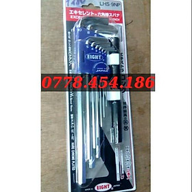 Mua Bộ lục giác bằng NHẬT BẢN 9 cây LHS-9NP EIGHT ( có tay nối)
