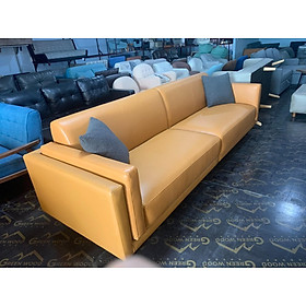 Bộ sofa băng dài Juno Sofa 2m8 bọc da tặng kèm 2 gối trang trí