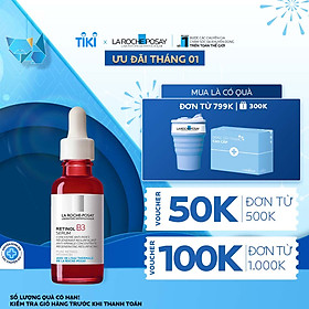 Tinh chất giúp tái tạo da, giảm thâm nám và nếp nhăn trên da, làm đều màu da La Roche Posay Retinol B3 Serum