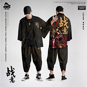 Set đồ Haori nam Kimono Yunhe Jiuxiao phong cách Nhật Bản siêu chất BSK01
