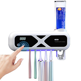 Hộp đựng bàn chải đánh răng khử trùng UV sấy khô bàn chải pin sạc 1200mAh Toothbrush Holder Sterilizer UV Disinfection