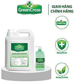 DUNG DỊCH RỬA TAY KHÁNG KHUẨN GREEN CROSS CAN 5L - Tặng thêm 1 Chai 500ml cùng loại