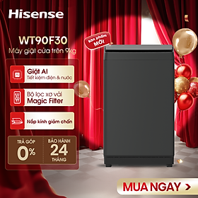 |SP MỚI 2025| Máy giặt Hisense 9kg WT90F30 Giặt AI thông minh, Bảo hành 2 năm, Giao hàng toàn quốc - HÀNG CHÍNH HÃNG