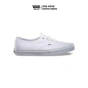 Giày sneakers Vans Unisex màu trắng - Vans Authentic White Canvas Low - VN000EE3W00