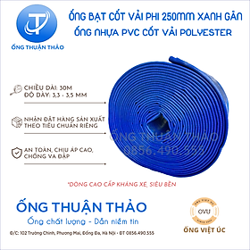 Ống bạt gân sần phi 250MM cuộn 20M - Ống bạt tải bùn cát sỏi bê tông THUẬN THẢO