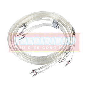 Mua Bộ 02 Dây Loa AUDIOMECA S30 Jack Bắp Chuối Mạ Bạc Cao Cấp Dài 1.5m - Hàng Nhập Khẩu