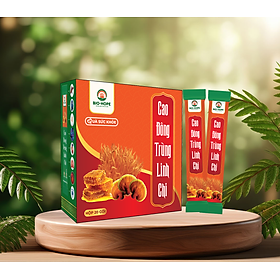 Cao Đông Trùng Hạ Thảo Linh Chi BIO HOPE, Hỗ Trợ Sức Khỏe, Chống Lão Hóa, Ngăn Ngừa Ung Thư, Giảm Stress, Giúp Ngủ Ngon Sâu Giấc - Hộp 20 Gói