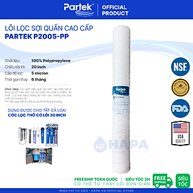 Mua Lõi Lọc Sợi Cuộn Sợi Quấn Cao Cấp PARTEK P2005-PP 20 inch Lọc Cặn Bẩn Tạp Chất 5 Micron Hóa Chất Bởi PARAGON - Hàng Chính Hãng