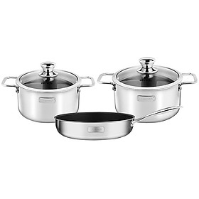 Mua Bộ nồi Inox dập nguyên khối Elmich Trimax Classic EL-2113OL Size 18cm  20cm  chảo 26cm