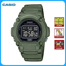 Đồng hồ điện tử nam Casio W-219HC-3BVDF dây nhựa