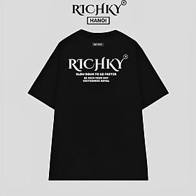 Áo Phông Local Brand Unisex Richky Be Rich Your Way T Shirt - RKP05 - Đen, Đen