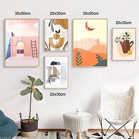 Mua Tranh tráng gương pha lê treo tường bộ 5 bức - Tranh treo tường hiện đại đơn giản