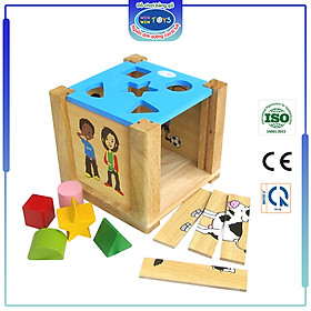 Đồ chơi gỗ Winwintoys - Hộp xếp hình thả khối 69022